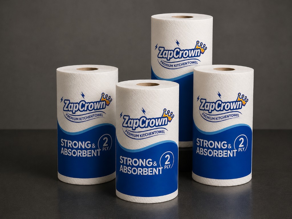 Studio product photo of ZapCrown Kitchen Towel Standard roll